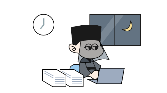 月間平均残業時間イメージ